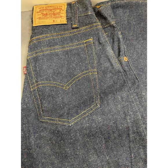 Vintage Levis 701 Rider Jeans Womens 25/33 Button Fly Made USA Rigid Denim 90s - Picture 2 of 16